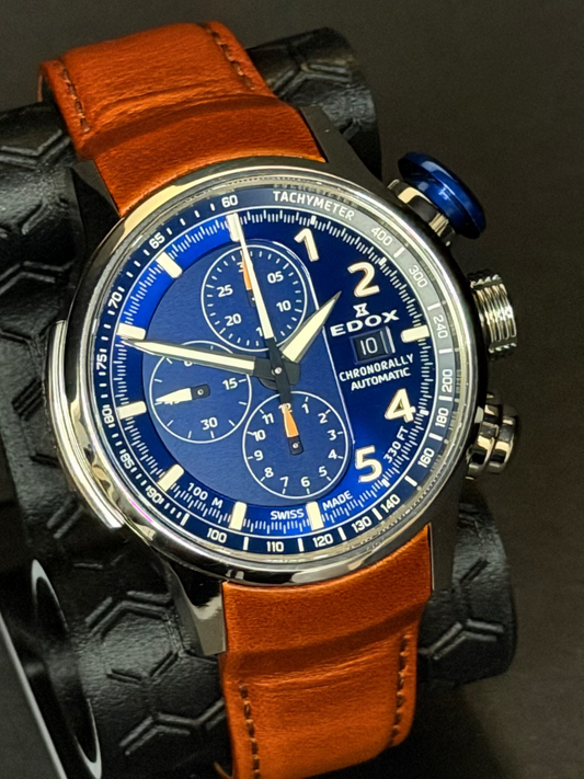 Edox Chronorally Automatik Chronograph Ref. 01129 TBUCBR BUBR