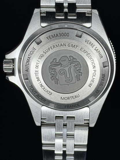 Yema SUPERMAN 500 GMT POLHEIM LIMITED EDITION  Nummer 1 von 100  YGMT23PLM-BMS