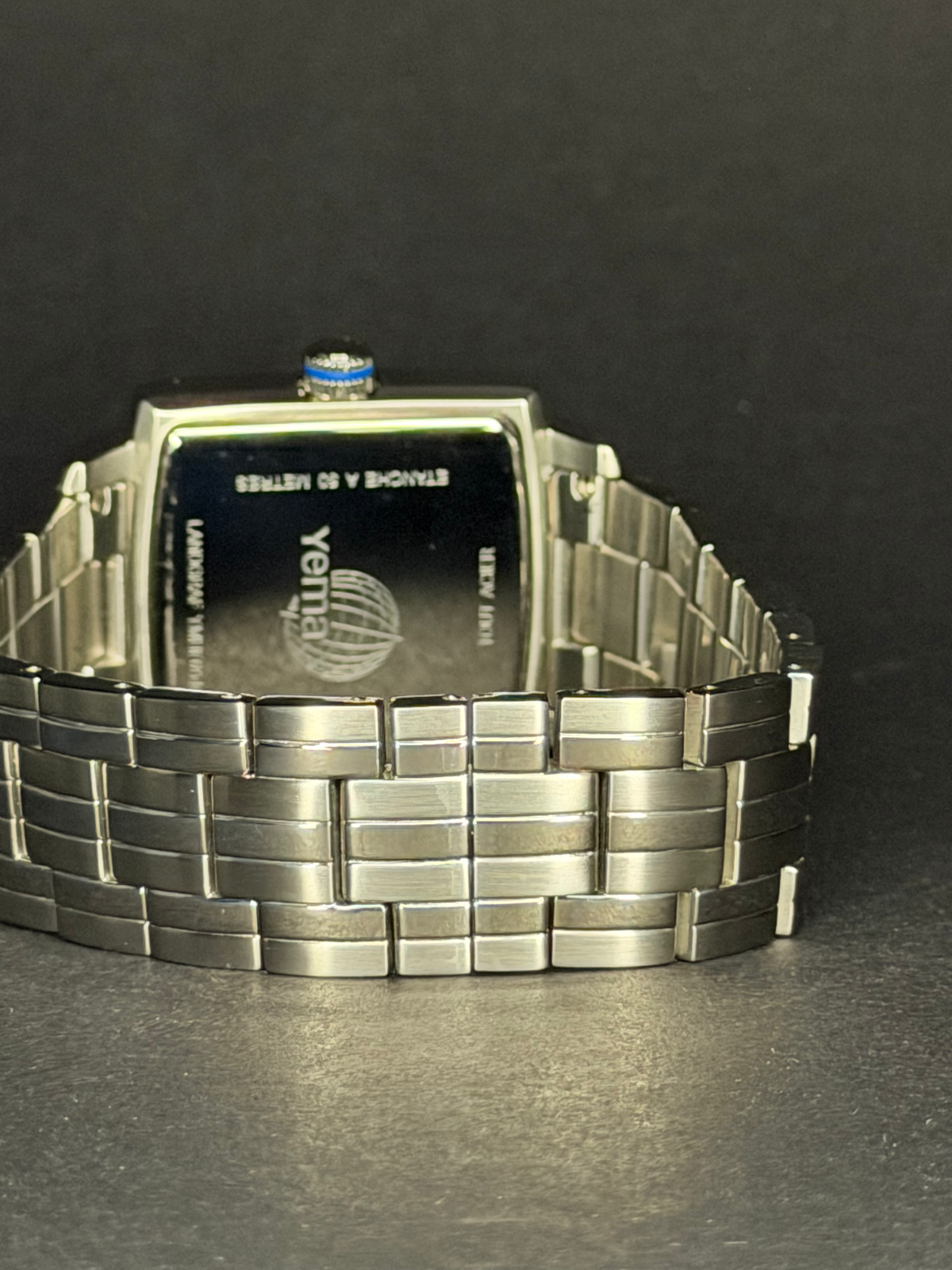 Yema Landgraf Rectangular retrograde GMT Big Date Vintage NOS YMHF0516