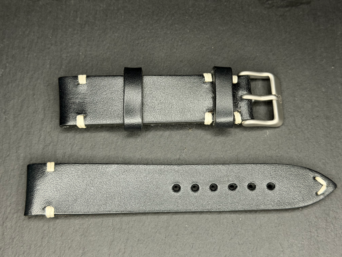 Yema Vintage Lederarmband 20 mm Schwarz Ref. SYA62-20-SS