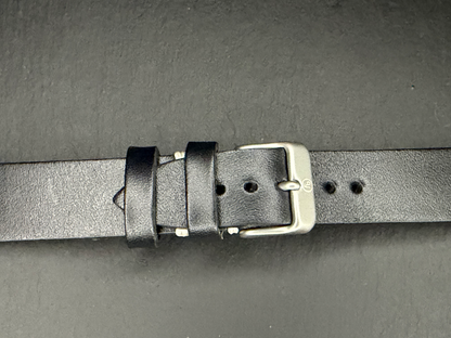 Yema Vintage Lederarmband 19 mm Schwarz Ref. SYA62-19-SS