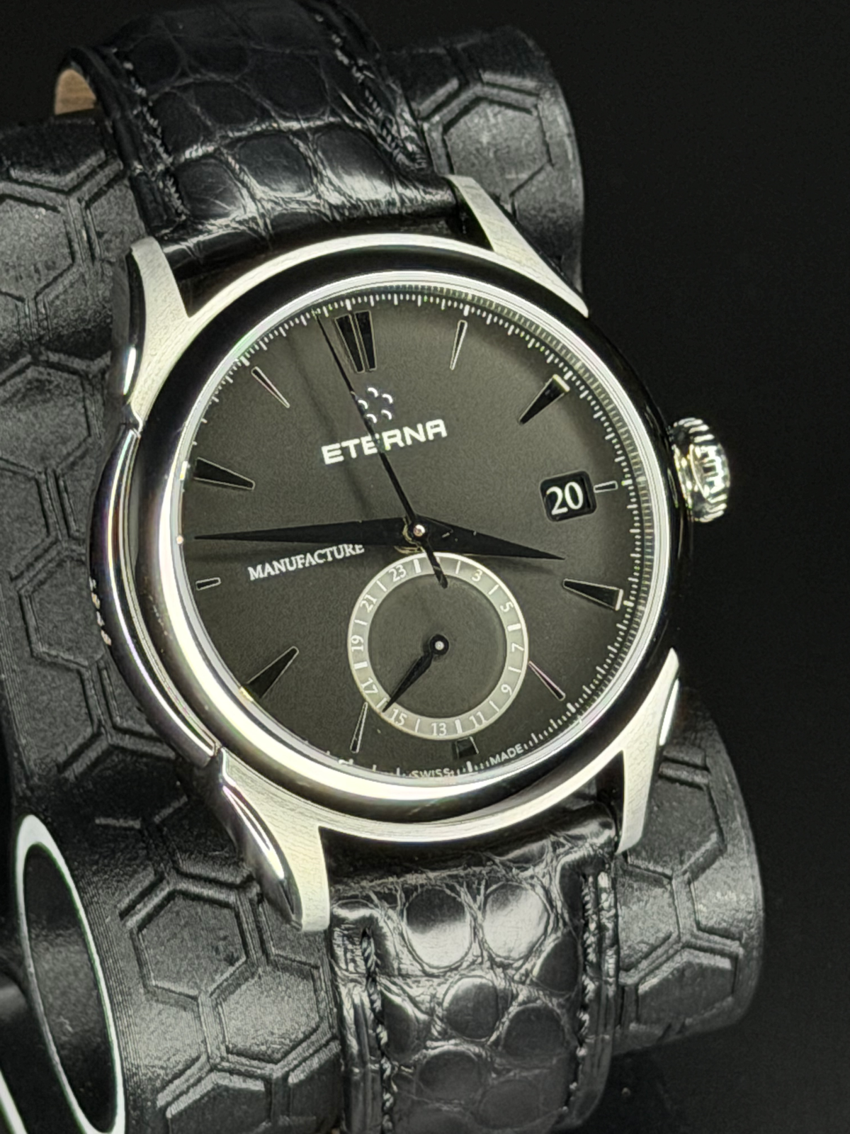 Eterna 1948 Legacy Manufacture GMT Ref. 7680.41.41.1175 black dial